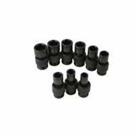 GOURMETGALLEY 9 Pieces SAE Swivel Socket Set Shallow 7/16 - 15/16 GO67483